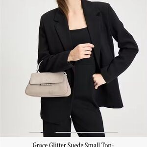 Kate Spade Glitter Suede Mini Bag - silver